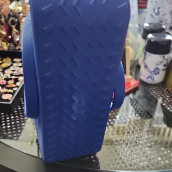 Medium Blue Bog Like Bag with Pins - Picture 3 of 3